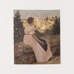 Vintage Jean Frederic Bazille The Pink Dress Tapestry