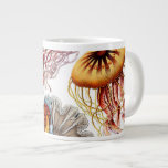 Vintage Jellyfish by Ernst Haeckel, Discomedusae Large Coffee Mug<br><div class="desc">Vintage illustration marine life biology design by Ernst Haeckel. A variety of colourful jellyfish animals swimming in the waters of the sea. Jelly fish are free swimming aquatic animals with an umbrella shaped body and long trailing tentacles. They can be found in all of the oceans and some in freshwater...</div>