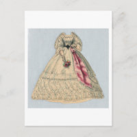 Vintage Jenny Lind Paper Doll Postcard