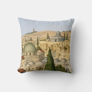 Vintage Jerusalem Panorama Cushion