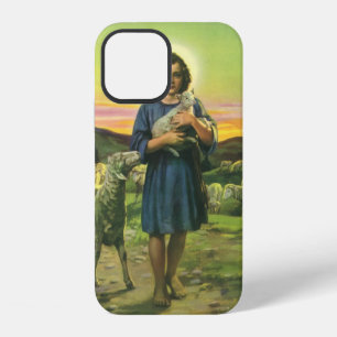 Vintage Jesus Christ the Shepherd with Baby Lamb iPhone 12 Case