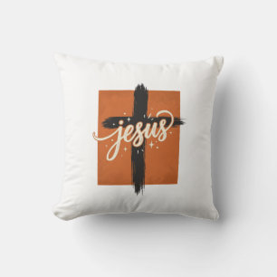 Vintage Jesus Cross Christian Shirt Design_1 Cushion