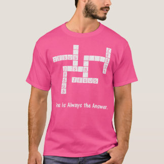 Vintage Jesus Crossword Puzzle Jesus Is Always Ans T-Shirt