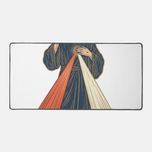 Vintage Jesus I Trust in You Religious Vector Desi Desk Mat