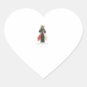 Vintage Jesus I Trust in You Religious Vector Desi Heart Sticker