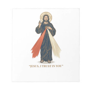 Vintage Jesus I Trust in You Religious Vector Desi Notepad