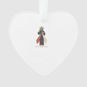 Vintage Jesus I Trust in You Religious Vector Desi Ornament