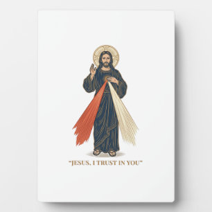 Vintage Jesus I Trust in You Religious Vector Desi Plaque