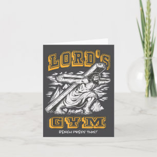 Vintage Jesus Lord's Gym Bench Press This! Motivat Card