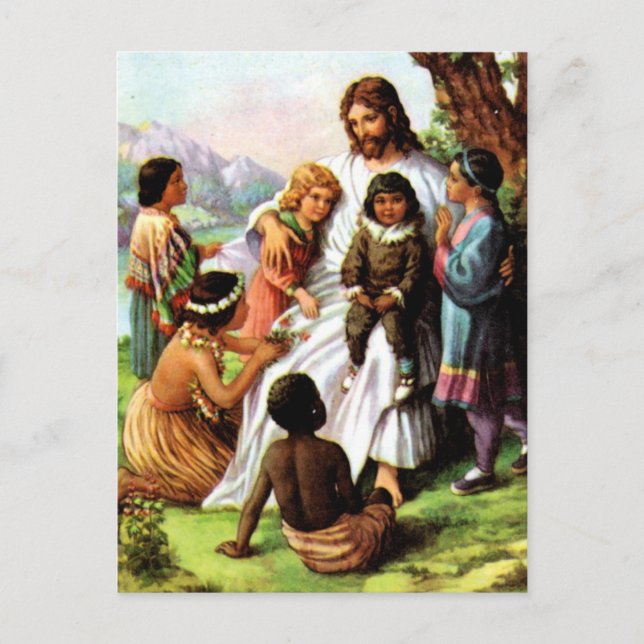 Vintage Jesus Loves Postcard (Front)