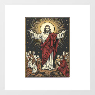Vintage Jesus Radiant Glory Christian Engraving De