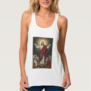 Vintage Jesus Radiant Glory Christian Engraving De Singlet