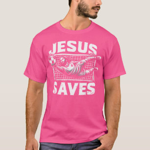 Vintage Jesus Saves Soccer Goalie T-Shirt
