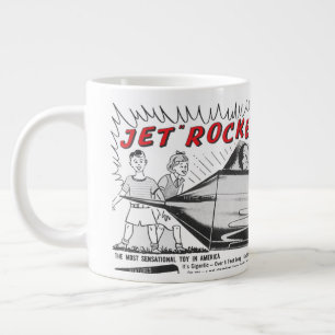Vintage Jet Rocket Space Ship Ad  Large Coffee Mug