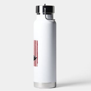 Vintage Jet Ski American Flag Vector Shirt Design_ Water Bottle