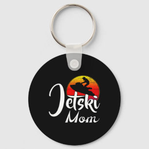 Vintage Jet Ski Mum Retro Sunset Funny Skiing Spor Key Ring