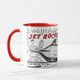 Vintage Jet Space Ship ocket Ad Mug