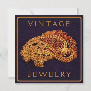 VINTAGE JEWELRY flat card