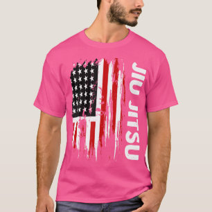 Vintage Jiu Jitsu American Flag Brazillian Jiu Jit T-Shirt