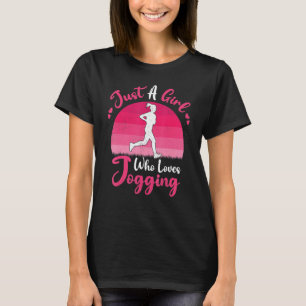 Vintage Jogging Just A Girl Who Loves Jogging T-Shirt