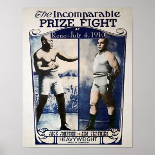 Vintage Johnson VS Jeffries Prize Fight Poster