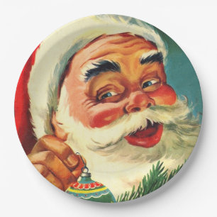 Vintage Jolly Santa Claus Face Plate