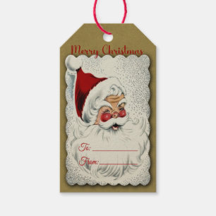 Vintage Jolly Santa Gift Tags
