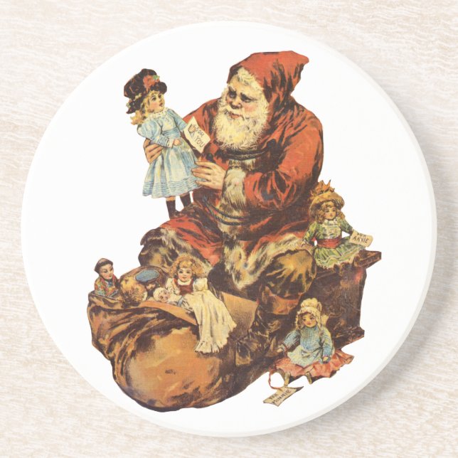 Vintage Jolly St. Nick Coaster (Front)