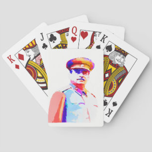 Vintage Joseph Stalin WW2 Russia Dictator Colourfu Playing Cards