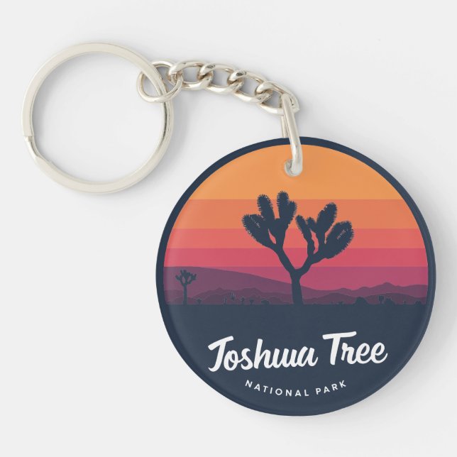 Vintage Joshua Tree National Park Sunset Key Ring (Front)