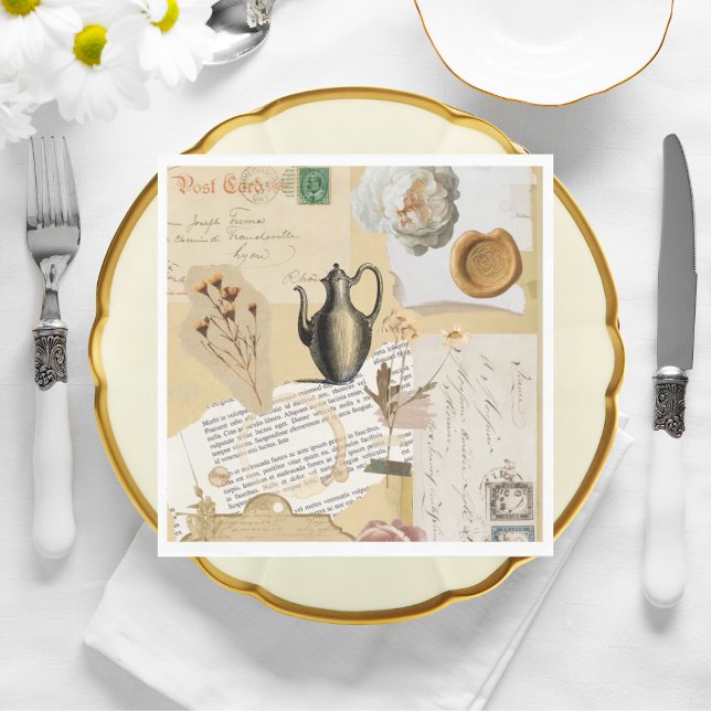 Vintage Journal Paper Napkins  (Creator Uploaded)