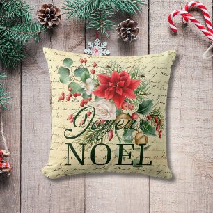 Vintage Joyeux Noel  Cushion