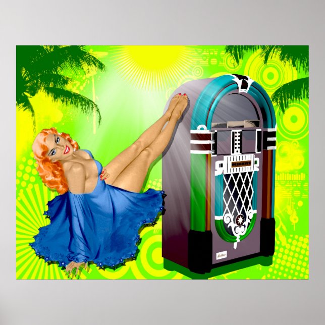 Vintage Juke Box Poster (Front)