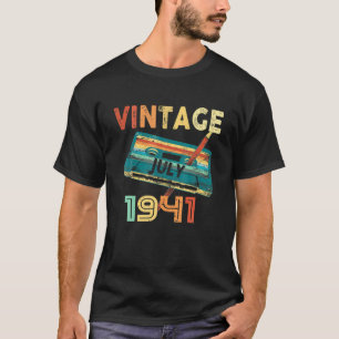 Vintage July 1941 Music Cassette80th Birthday Gift T-Shirt