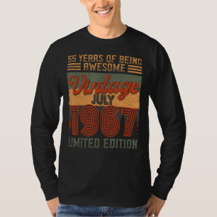 Vintage July 1967 55 Birthday 55 Years Of Being Aw T-Shirt