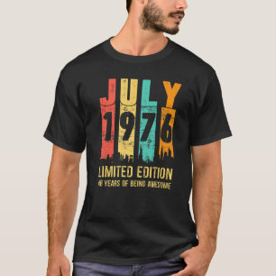 Vintage July 1976 46 Years Old 46th Birthday T-Shirt