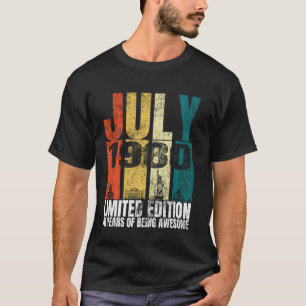 Vintage July 1980 Bday Costume 41 Years Old 41st B T-Shirt