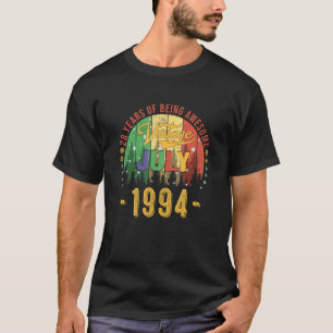 Vintage July 1994 28 Year Old 28th Birthday Awesom T-Shirt