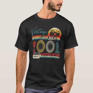 Vintage July 2002 19 Birthday Apparel 19 Year Old T-Shirt