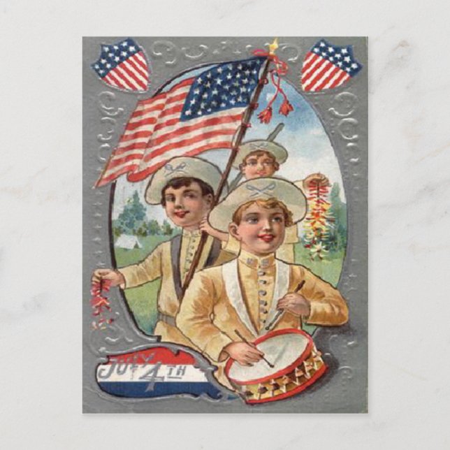 Vintage July 4th Celebration Postcard (Front)