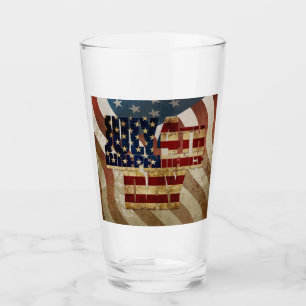 Vintage July 4th Independence Day Design Glass