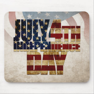 Vintage July 4th Independence Day Design Mouse Pad