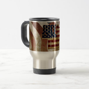 Vintage July 4th Independence Day Design Travel Mug