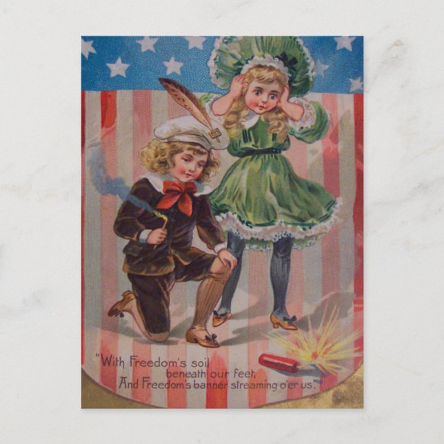 Vintage July 4th Postcard (Front)