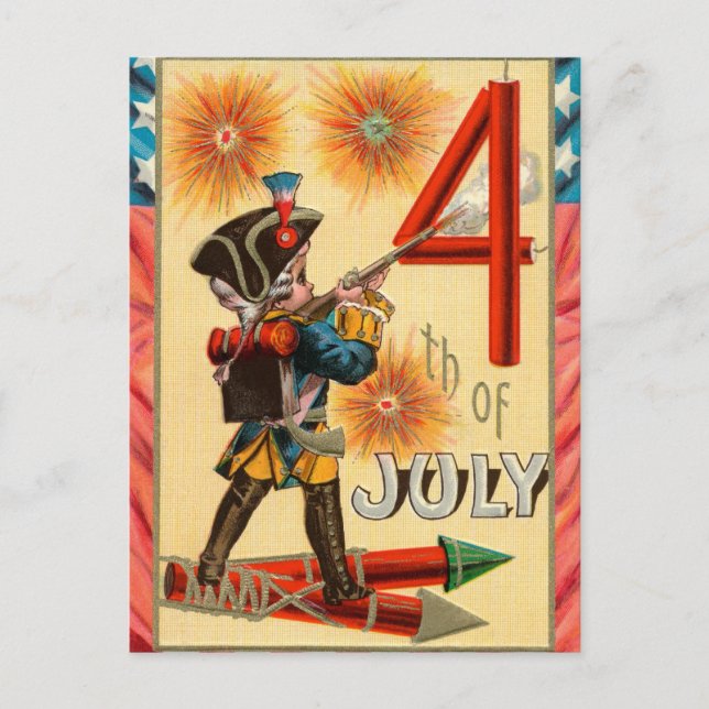 Vintage July 4th Postcard (Front)