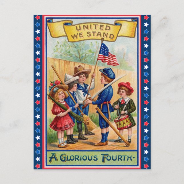 Vintage July 4th Postcard (Front)