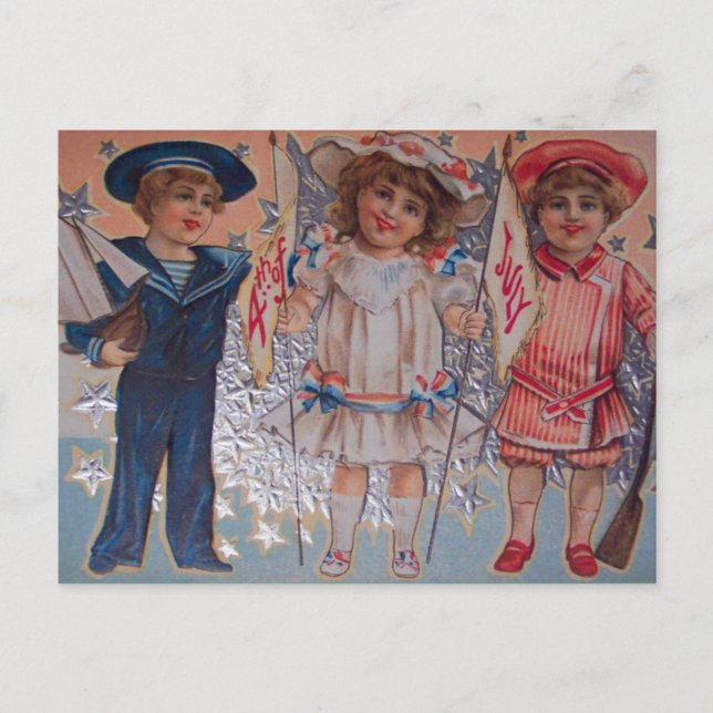 Vintage July 4th Postcard (Front)