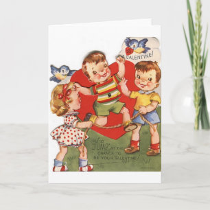 Vintage Jump Rope Valentine's Day Card