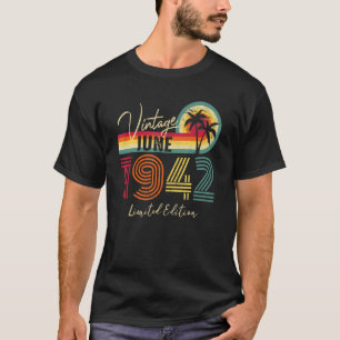 Vintage June 1942 80th Birthday 80 Year Old 3 T-Shirt