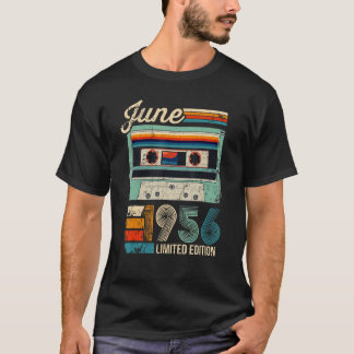 Vintage June 1956 Cassette Tape 67th Birthday Deco T-Shirt